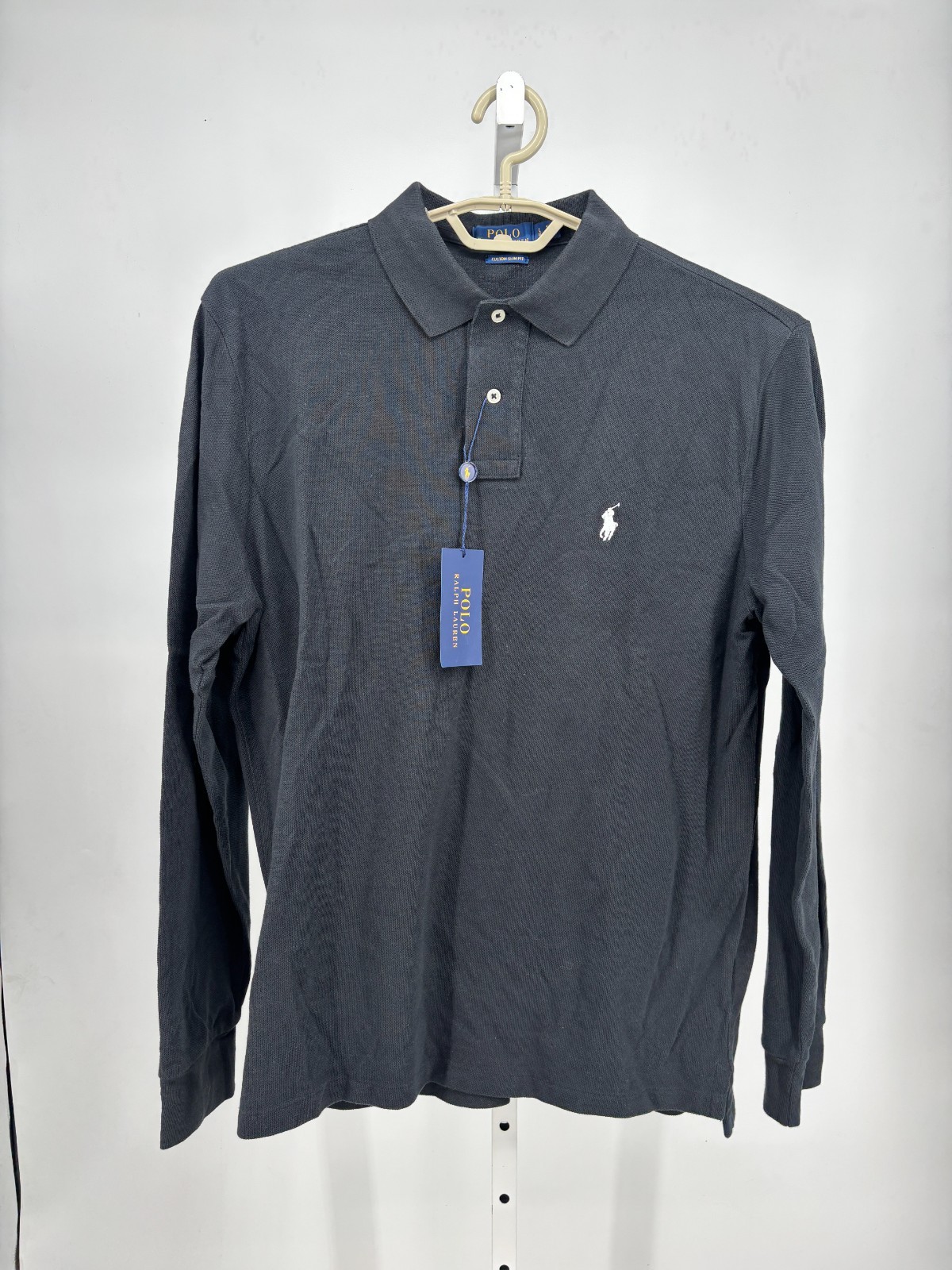 Polo Ralph Lauren Mesh Polo Shirt L Black Pre-shrunk Cotton Classic Fit Golf NWT