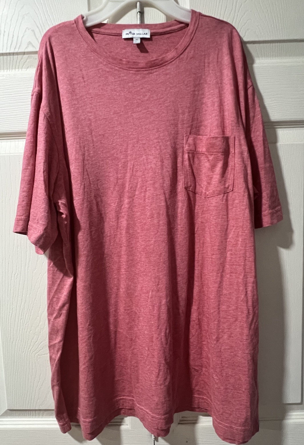 Peter Millar Seaside Shirt Men’s XL REDISH Pink Pocket Cotton Tee Golf