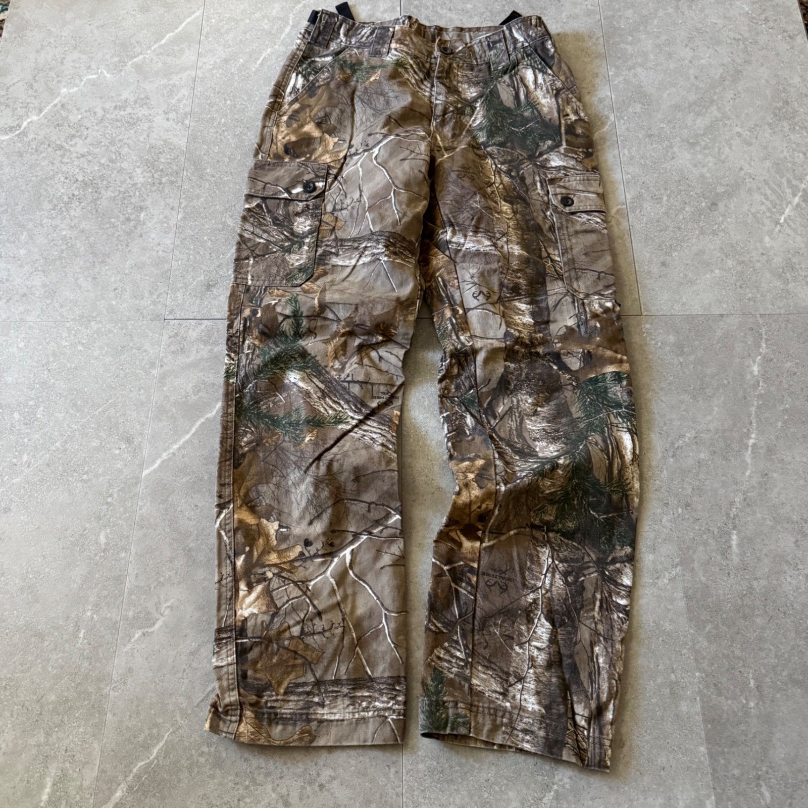 Vintage Gander Mountain Guide Series RealTree Camo Cargo Pants Size S 28-30