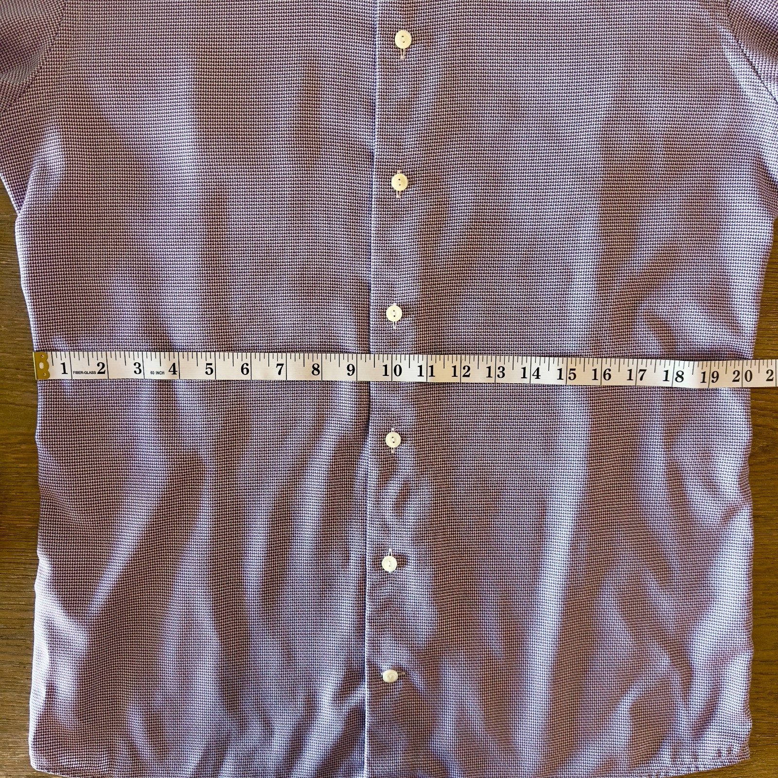 ETON Slim Fit Dress Shirt-Sz 41 16-Blue & Red Micro check-100% Dobby Cotton