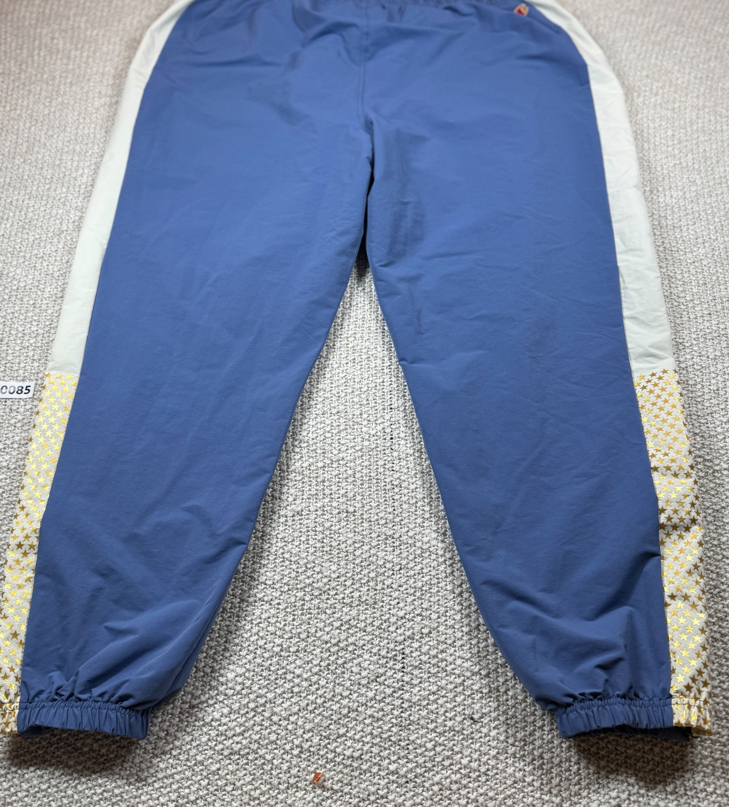 Champion Men’s XXL Blue Mesh Lined Track Pants Warm Up Joggers Ankle Zip 0085