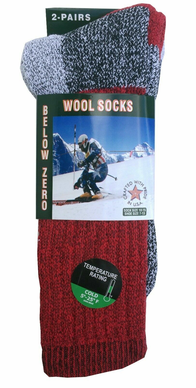 6 Pairs Merino Wool Socks Mens Thermal Socks Insulated for Cold Weather 10-13