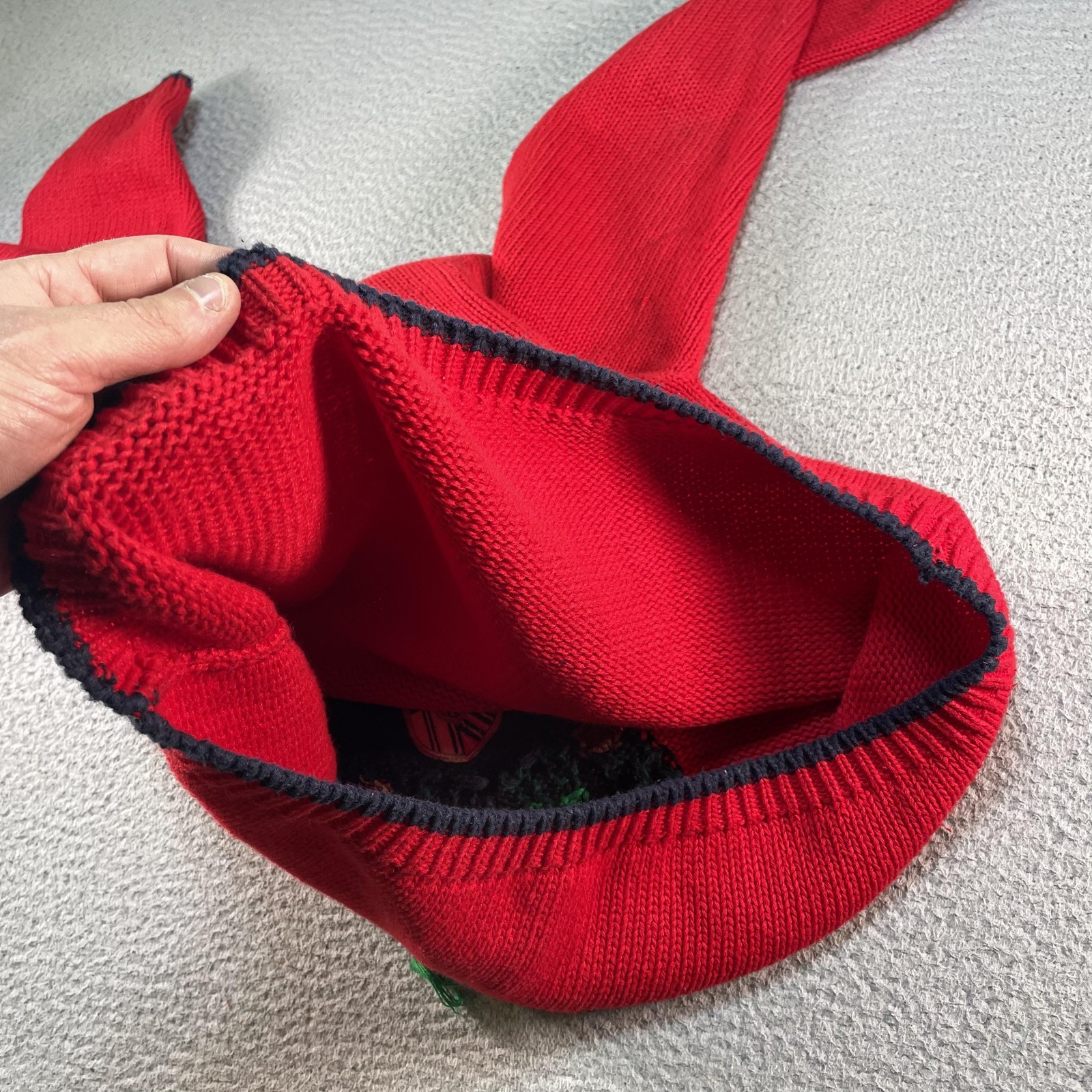 Vintage Sweater Mens Small Red Teddy Bear Preppy Golf Tassel 80s 90s Tennis