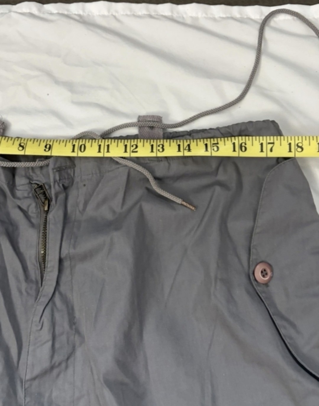 Grey UFO Pants – sz L – 1990s Original Style – Phat Raver Parachute Vintage Y2K