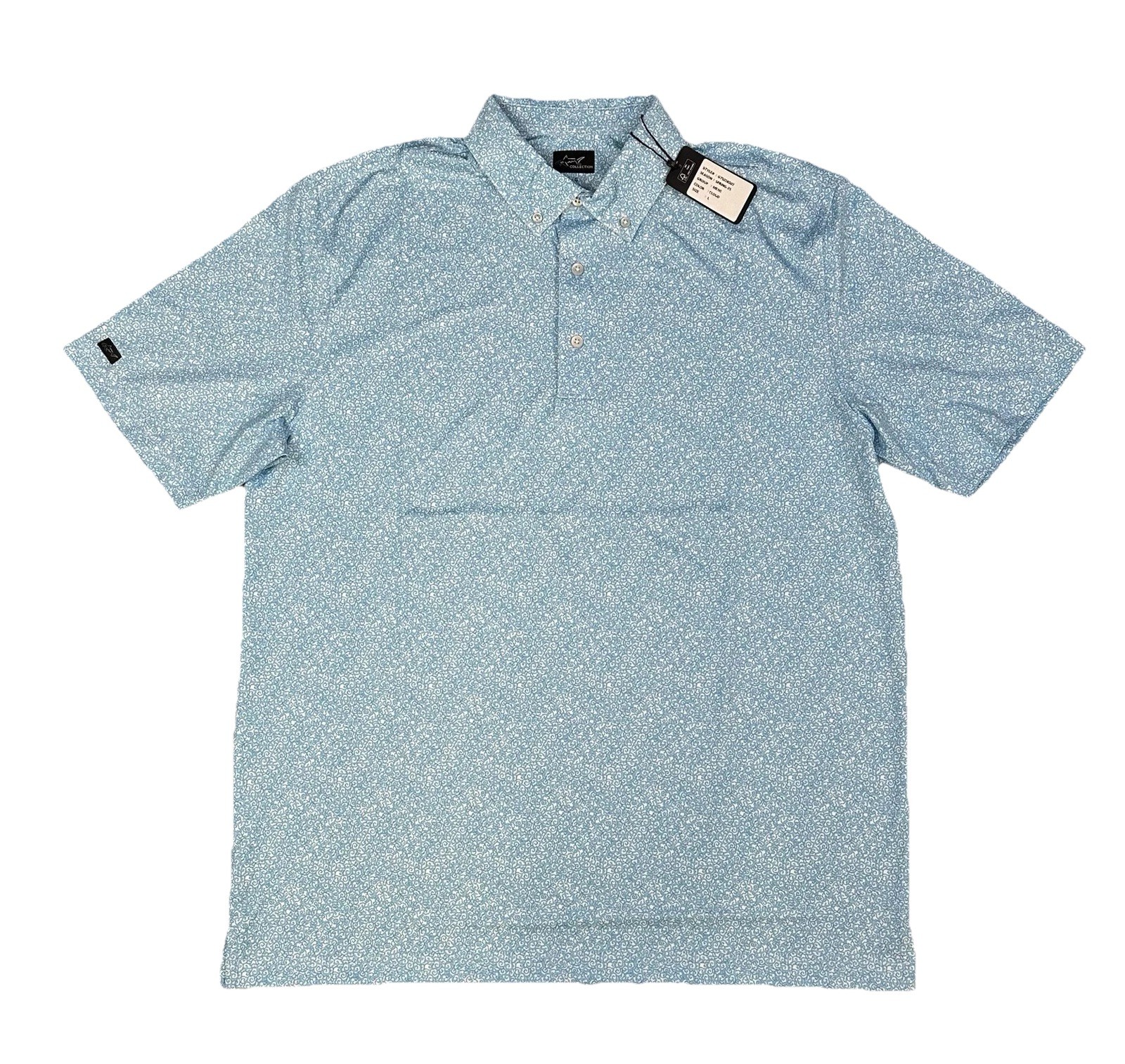 Greg Norman Play Dry ML75 Golf Polo Cloud Blue G7S25K507 Mens Large Stretch NEW