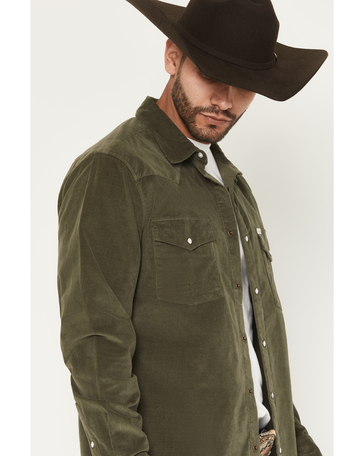 Sendero Provisions Men’s Men'S Wyatt Corduroy Long Sleeve Snap Stretch –