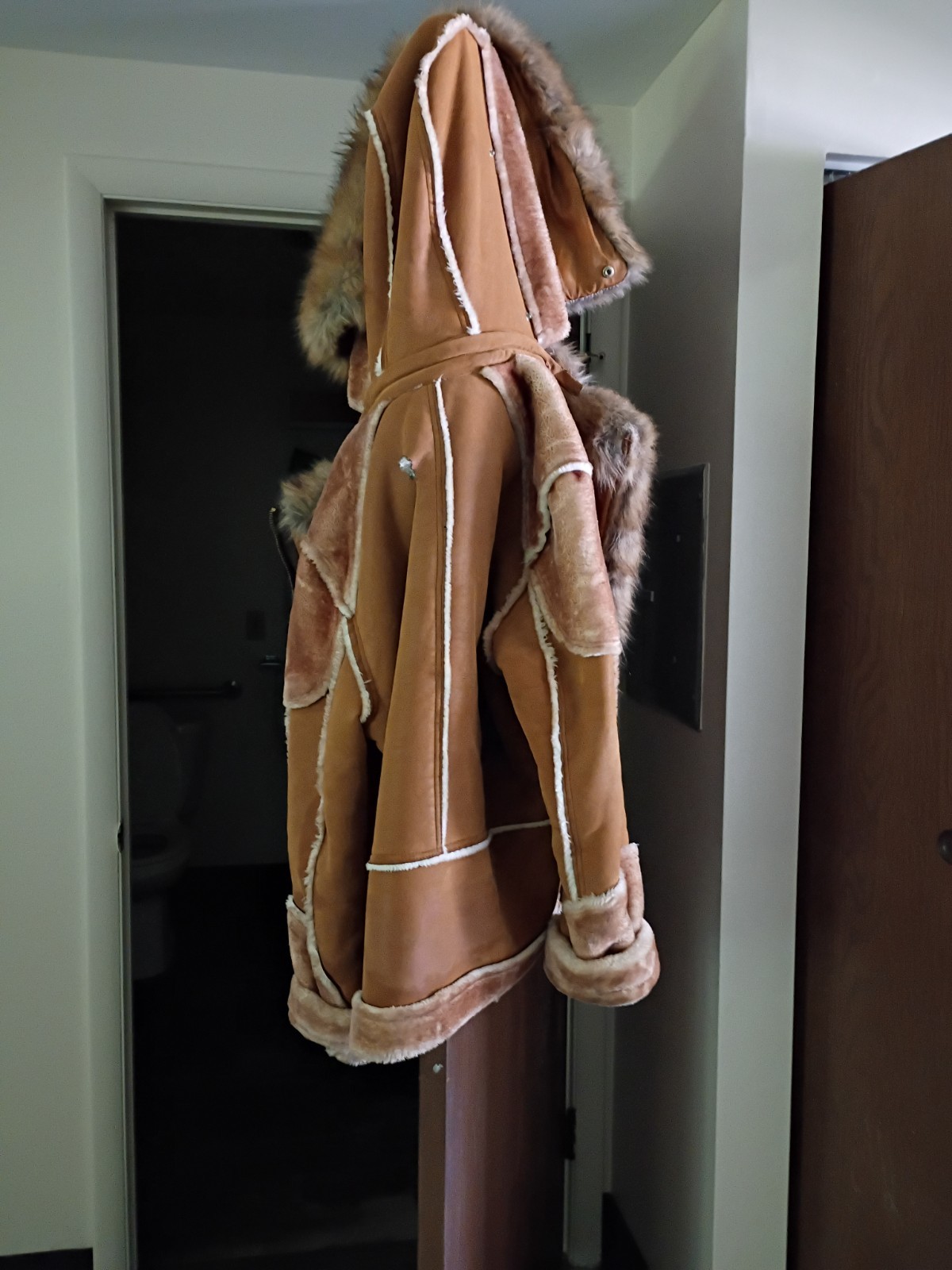 Jordan Craig Men’s Denali Shearling JACKET FUR COAT COGNAC COFFEE TAN OG RETRO