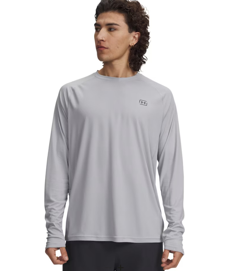 Under Armour Fish Elite Shirt 2XL Loose fit Long-Sleeve Mod Gray NWT
