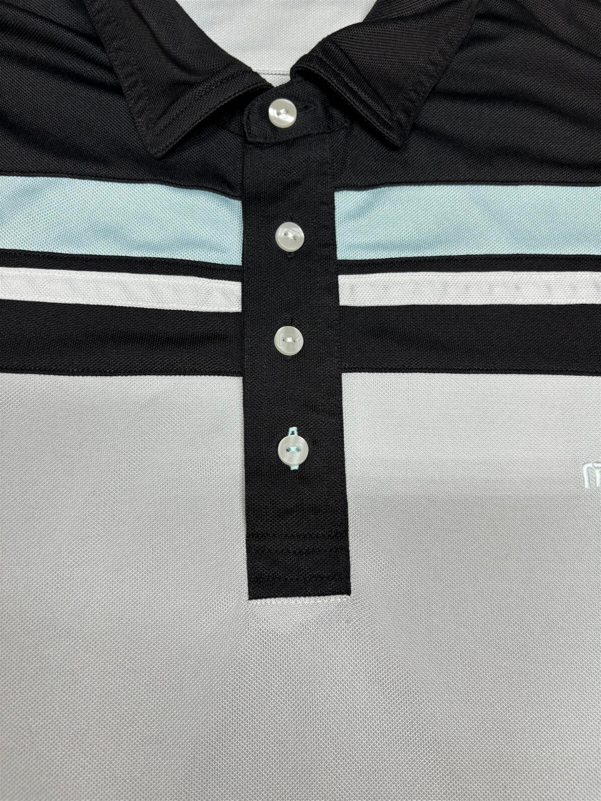Travis Mathew Mens Button Front Short Sleeve Poly Elastaine Polo Shirt 2XL XXL