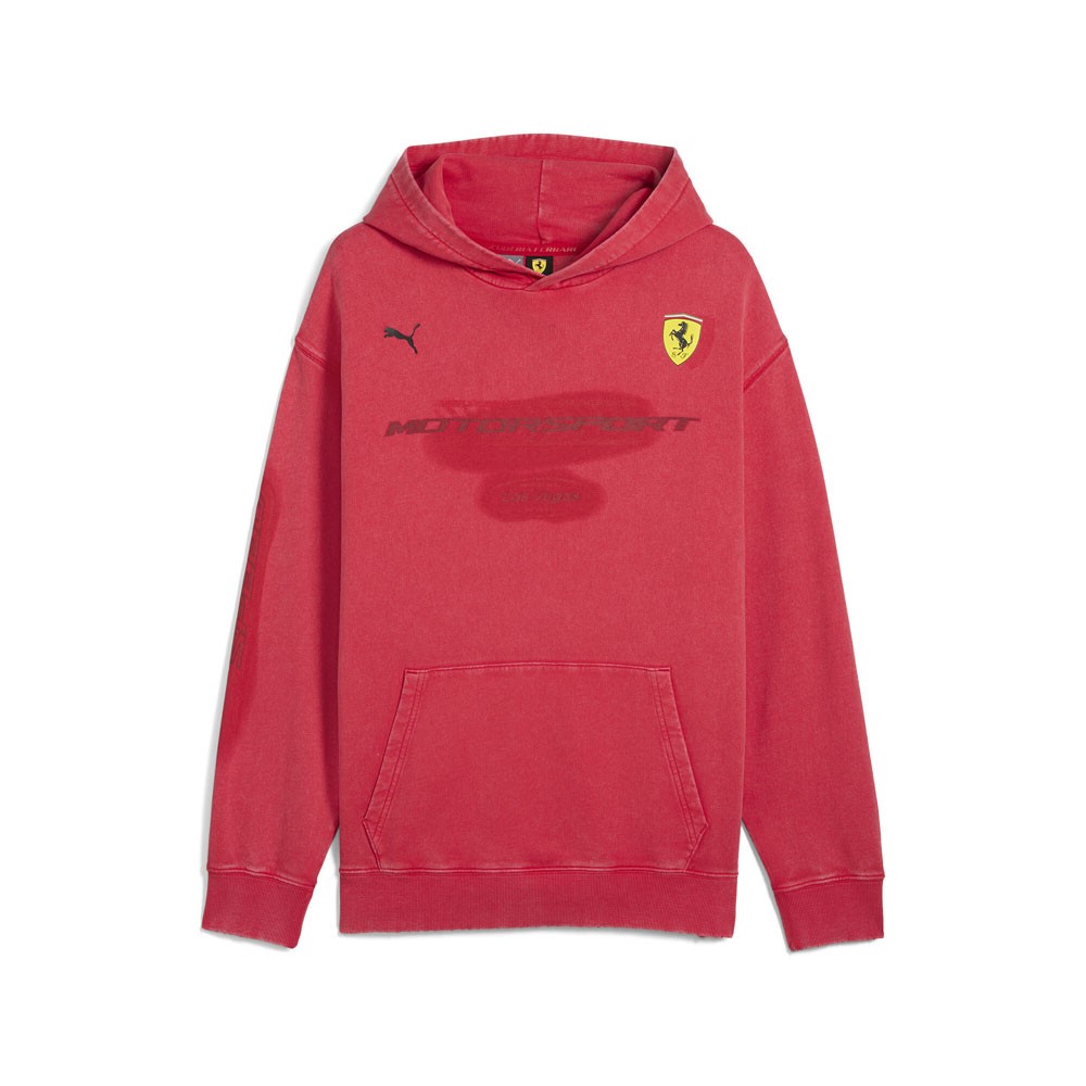 PUMA Scuderia Ferrari Race Desert Sun Las Vegas Pullover Hoodie Mens Red Casual