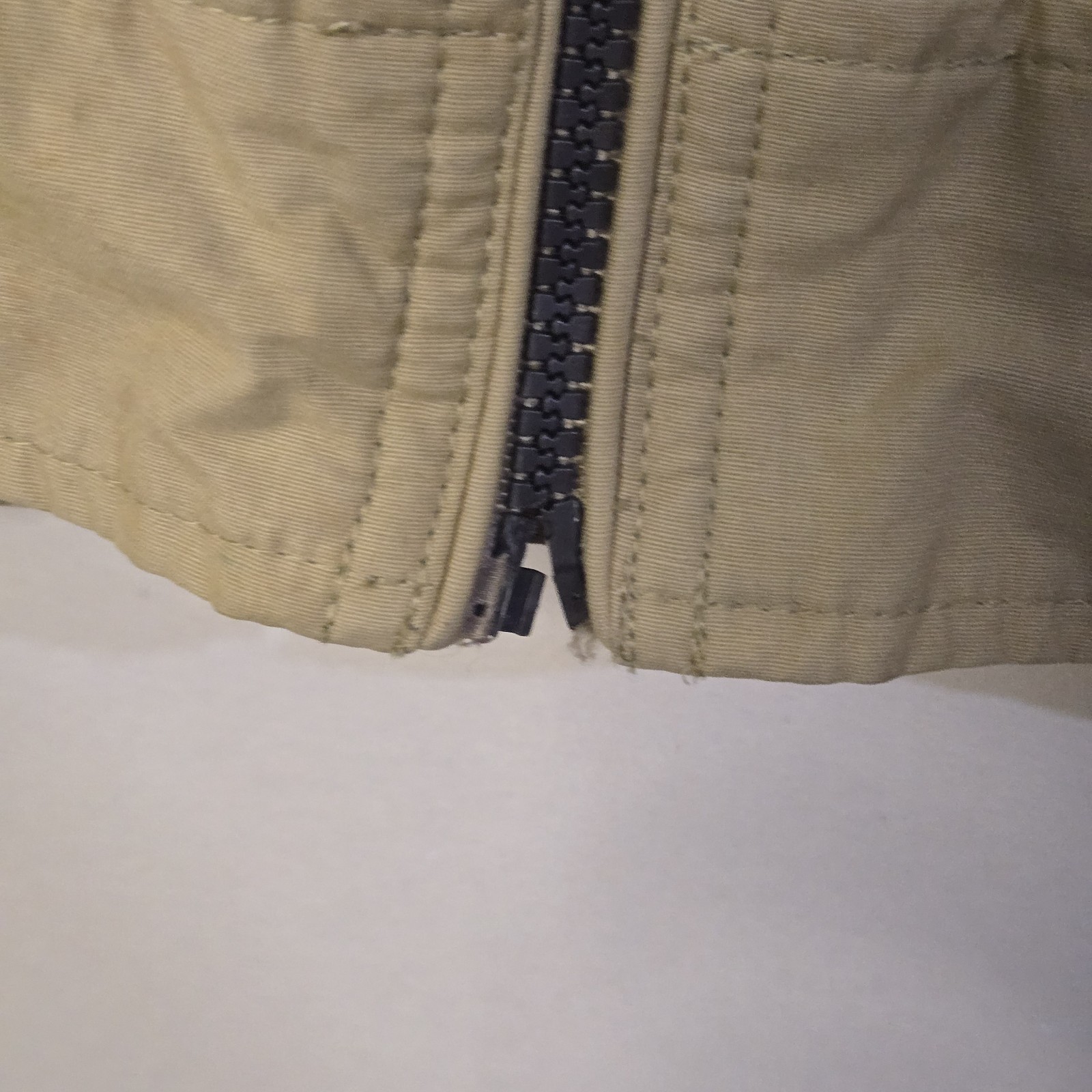 Timberland Men’s Beige Full Zip Lined Jacket w/ Pockets Point Collar M