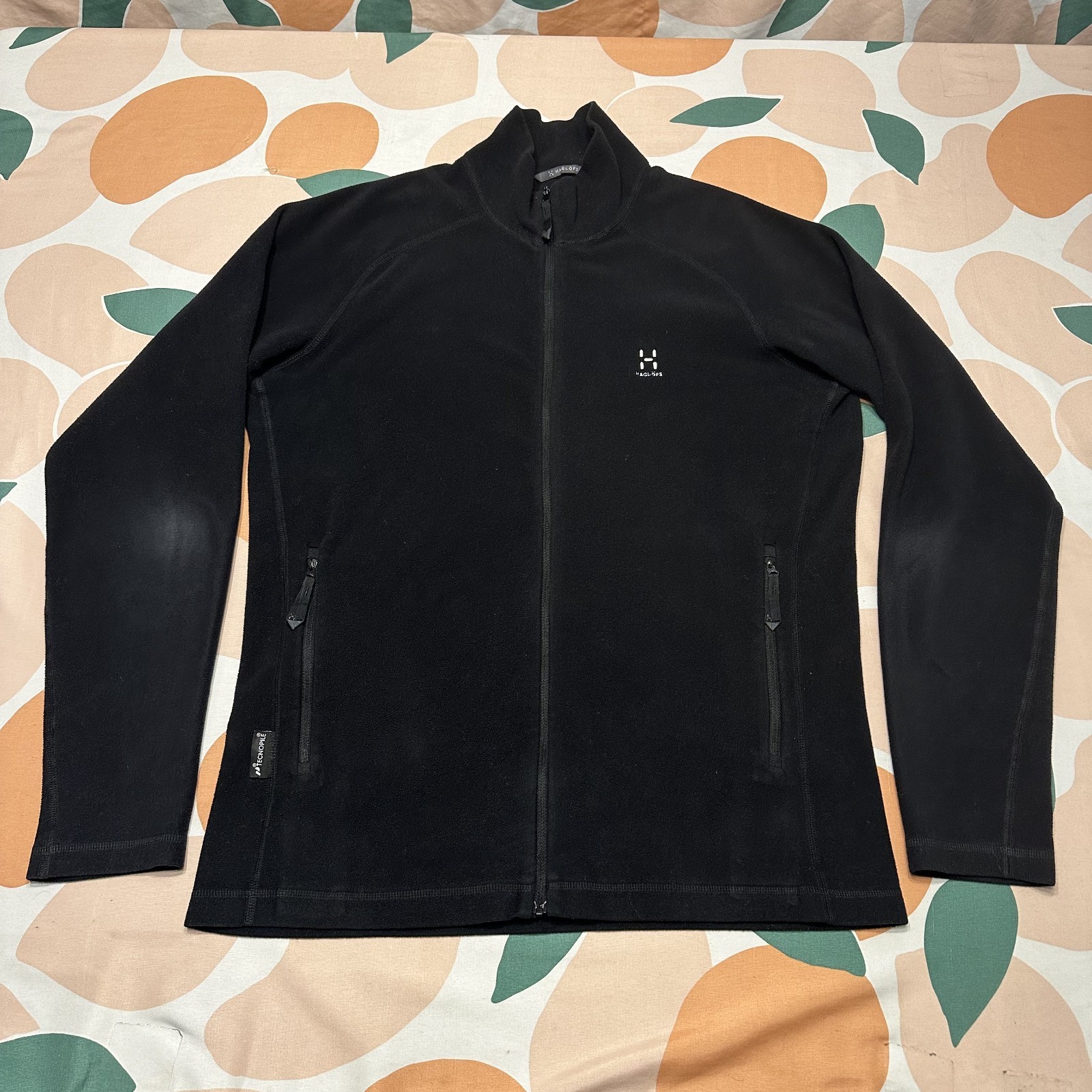 Haglofs Astro II Fleece Jacket Men’s Large Black Full Zip Technopile Hiking