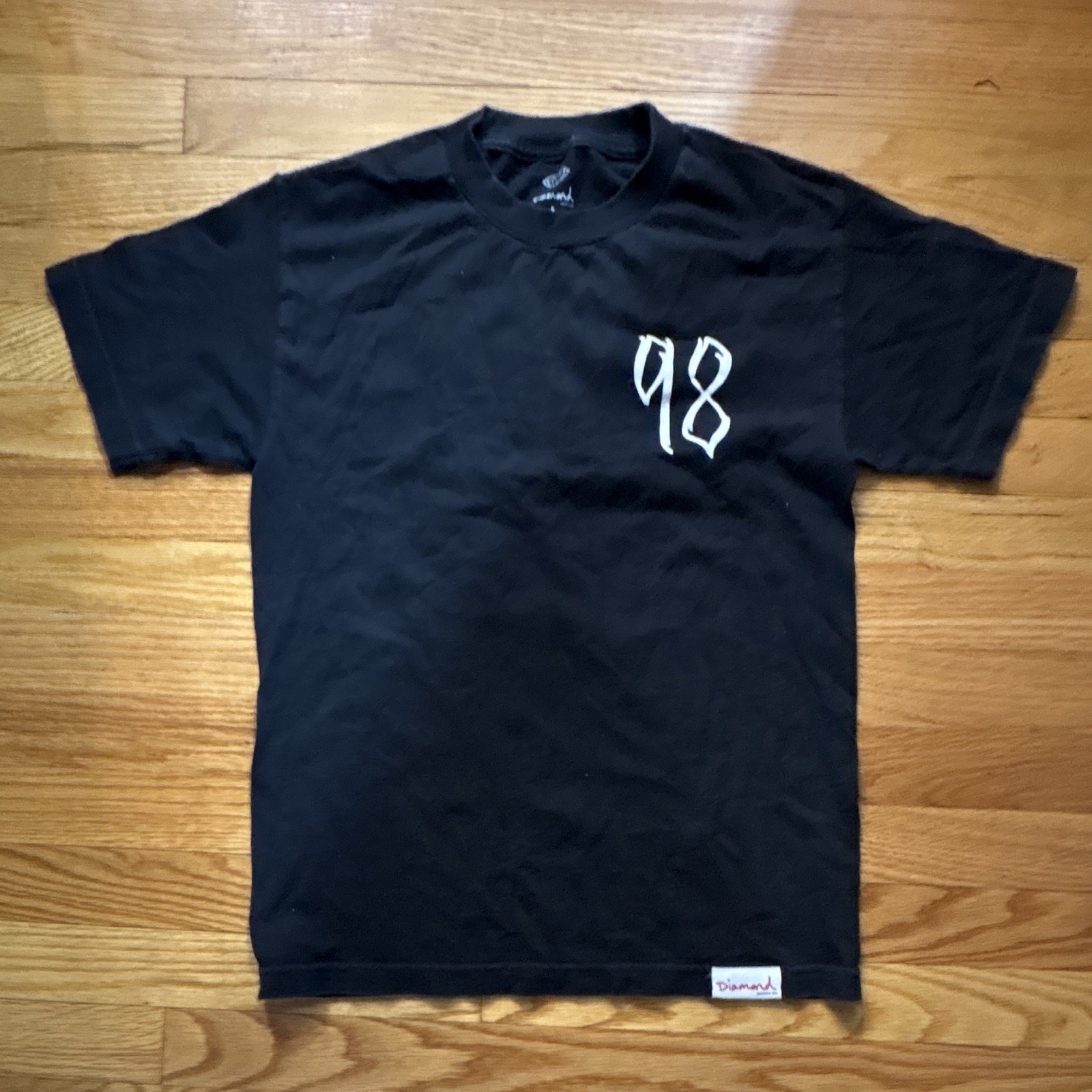 Diamond Supply Co. Black Solid Logo Crew Neck Short Sleeve T-Shirt S