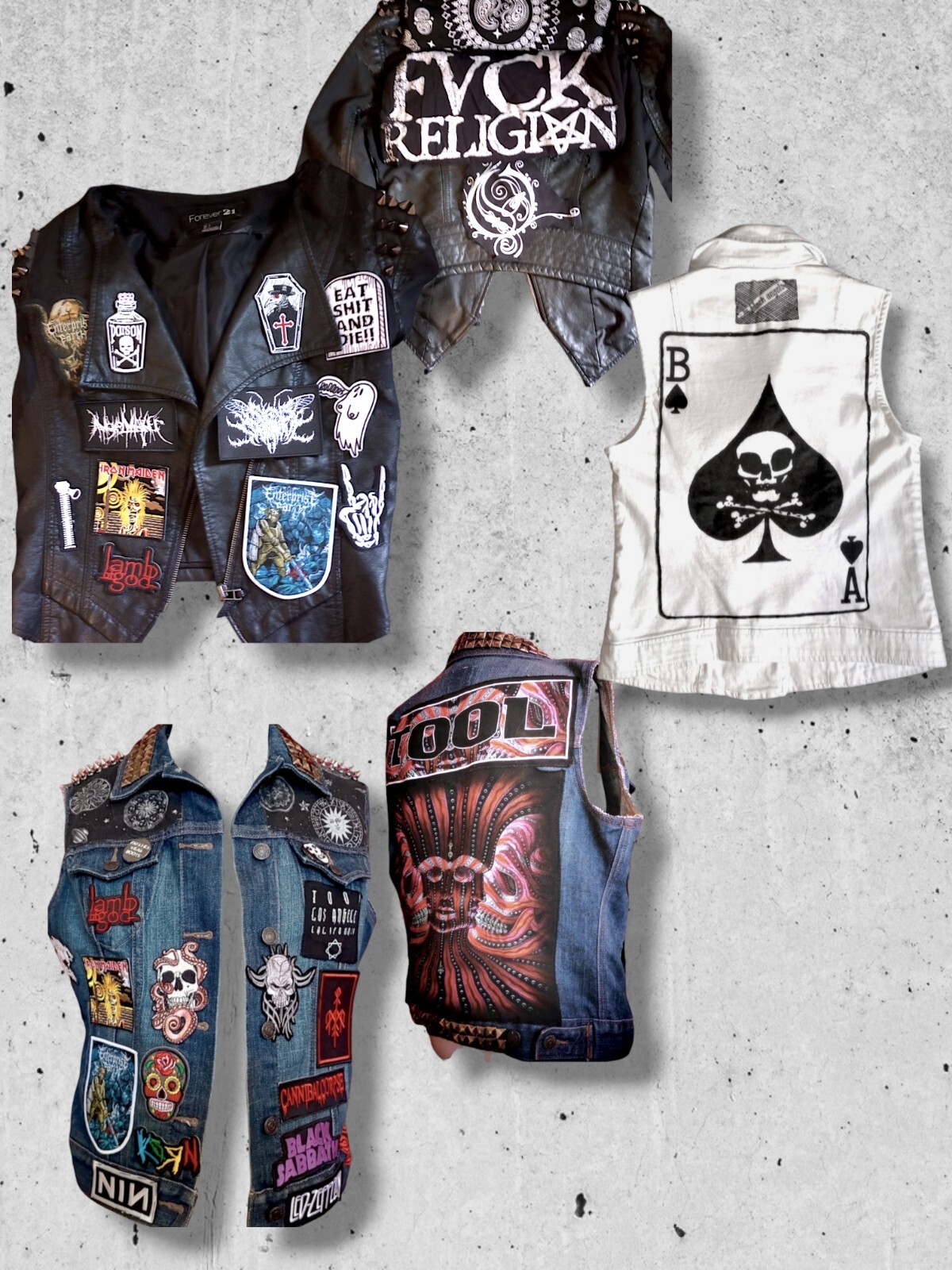 CUSTOMIZABLE Handmade Punk Metal Battle Vest Biker Jacket