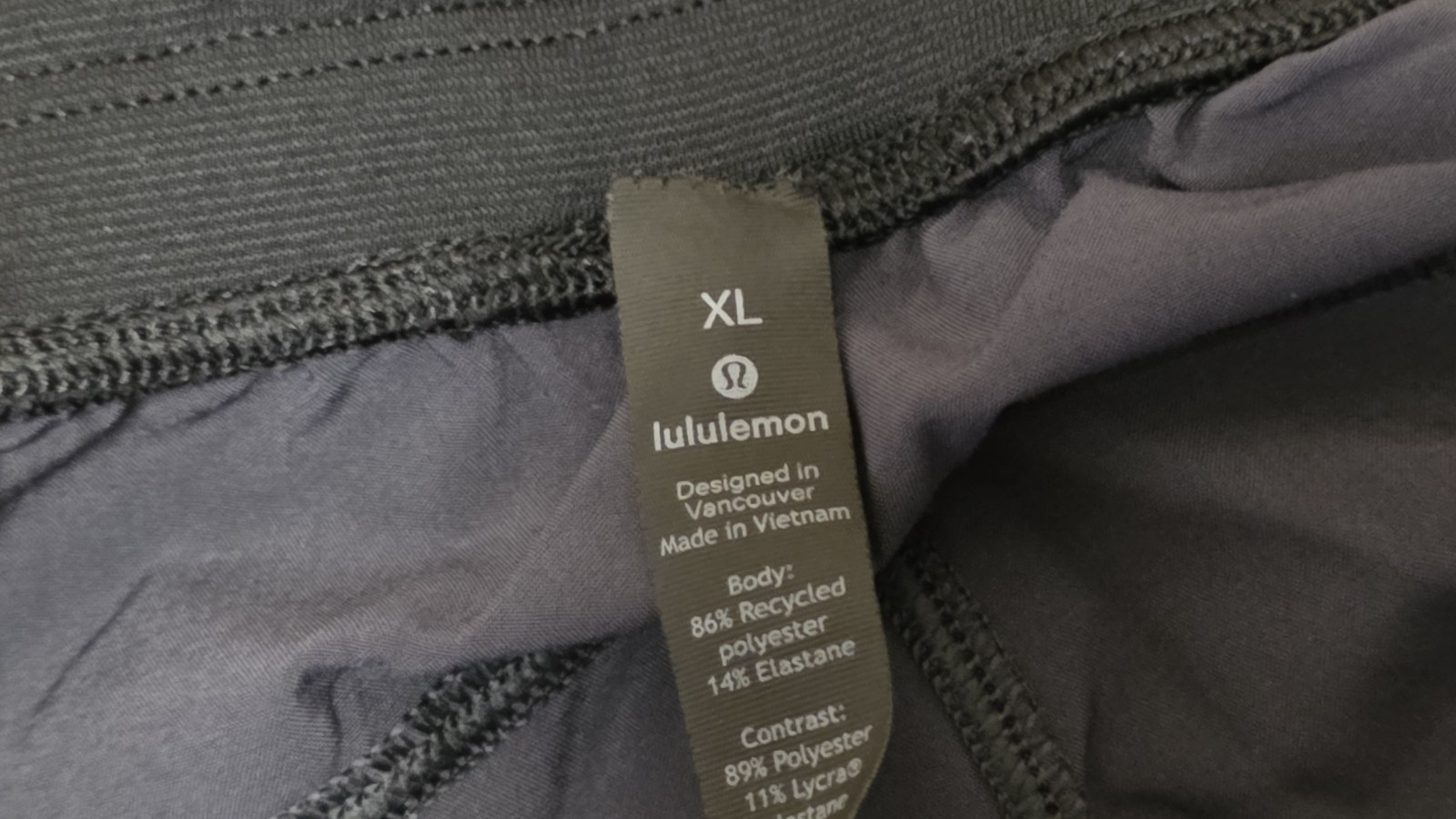 Lululemon T.H.E. (Train Hard Everyday) Short XL Heathered Gray/Black Men’s NWOT