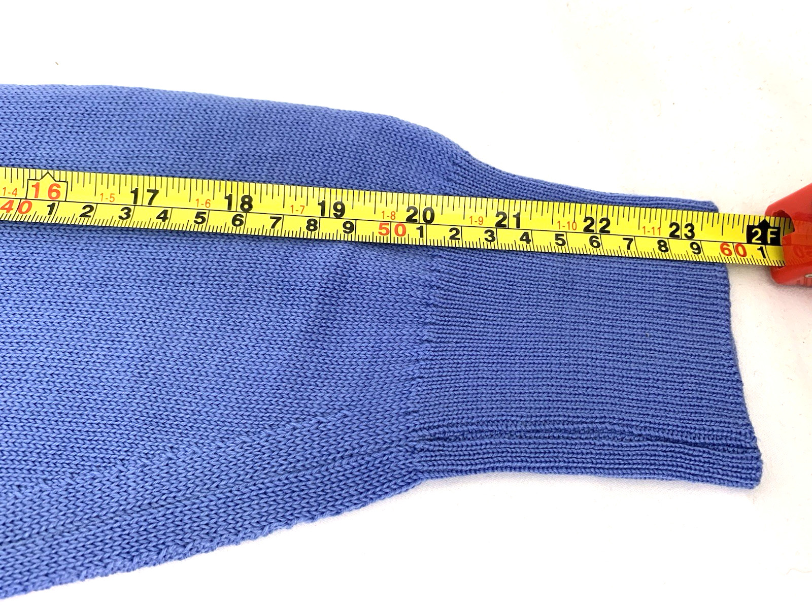 BALLANTYNE HANSON MENS 100% WOOL SWEATER CARNIVAL BLUE SZ 44″/112 CMS SCOTLAND