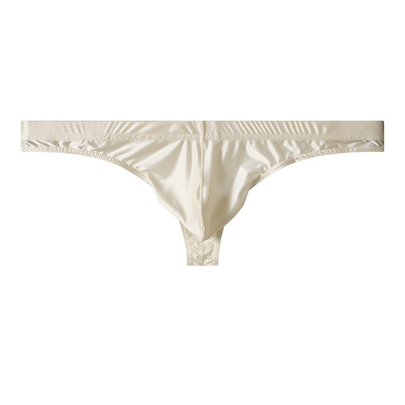 4 Pack Lot Sexy Mens Underwear Thongs Underpants Satin Low Rise Bikinis Brief