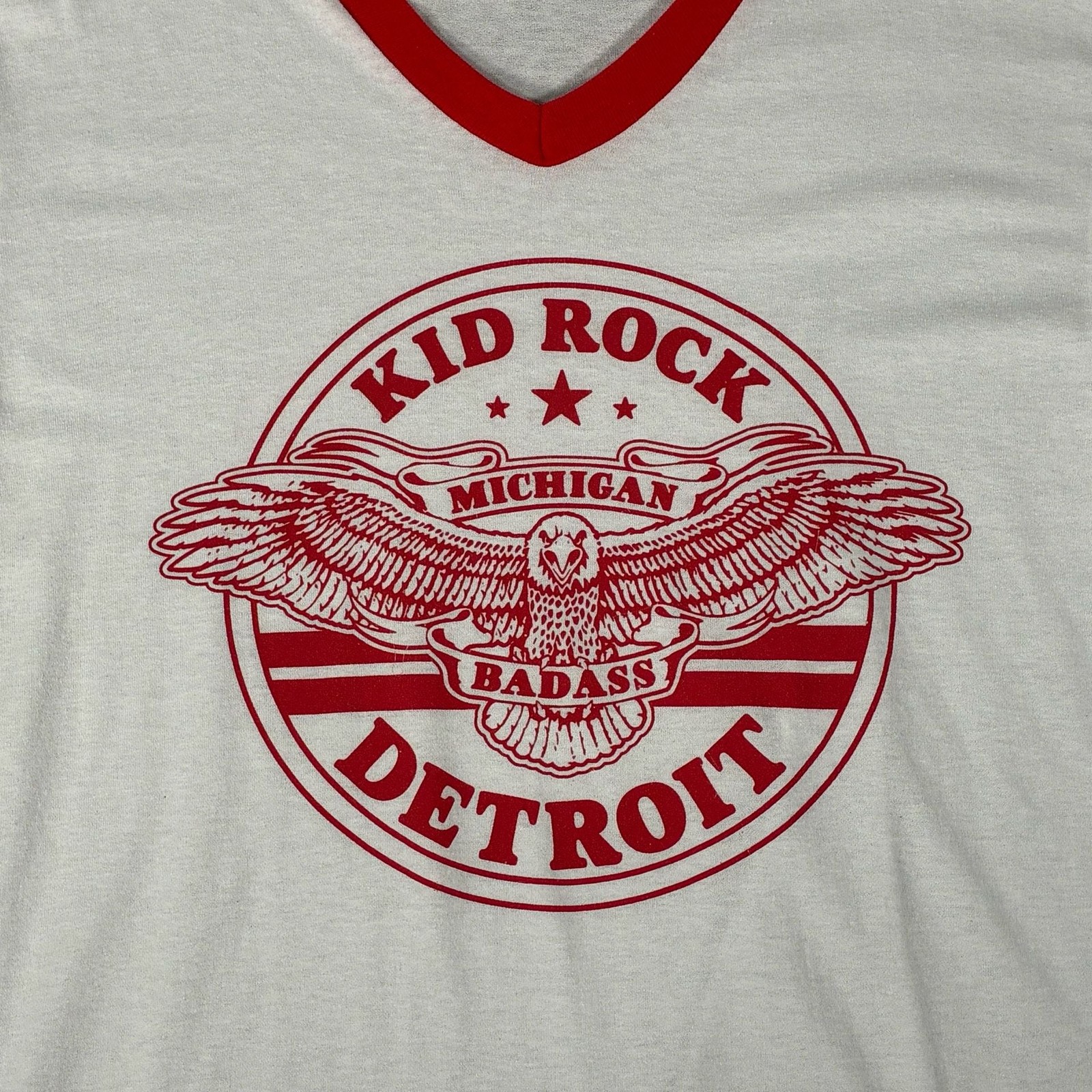 Augusta Sportswear Kid Rock Detroit American Badass V-Neck Ringer Jersey T-Shirt