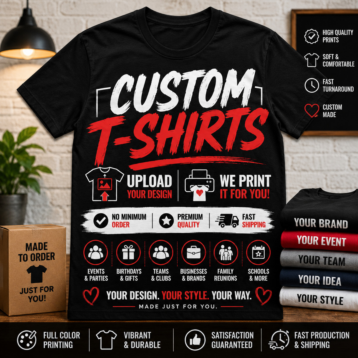 Mens XL Custom Tee Colors Here Tee Shirt Customized Artwork Emailed By Customer