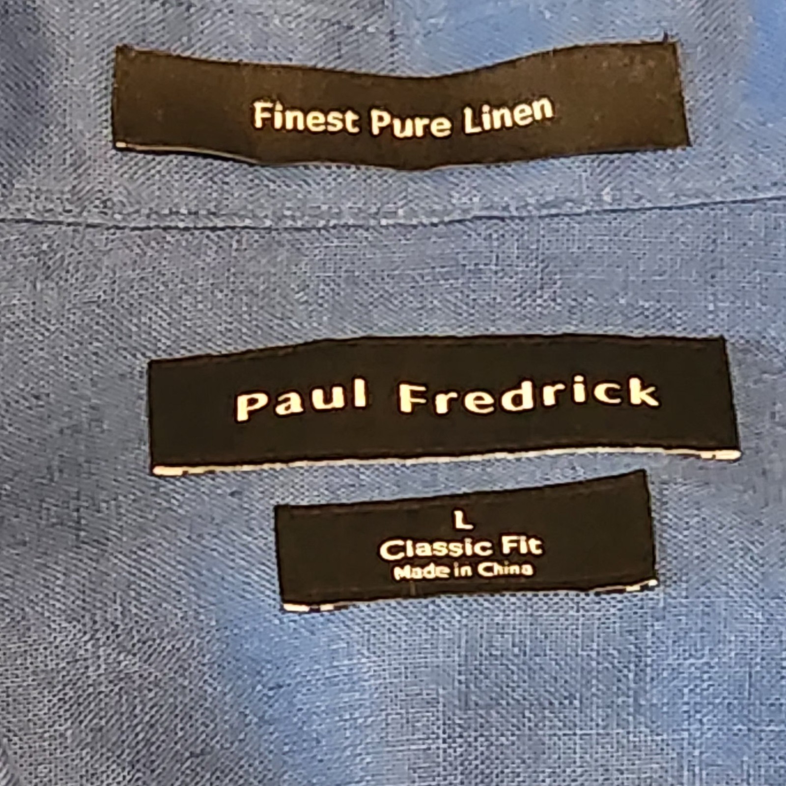 Paul Frederick blue men’s linen shirt