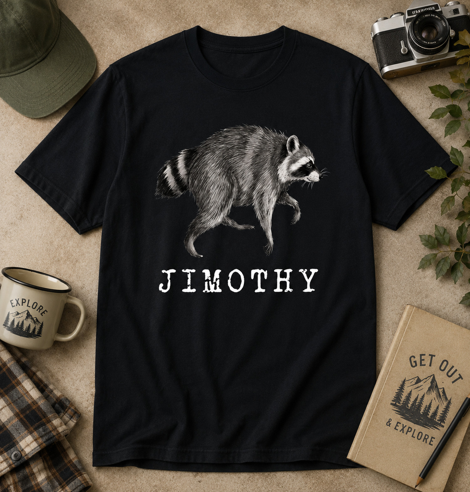 Team Jimothy Raccoon Shirt Stay Weird Funny Trash Panda Graphic Tee Gift