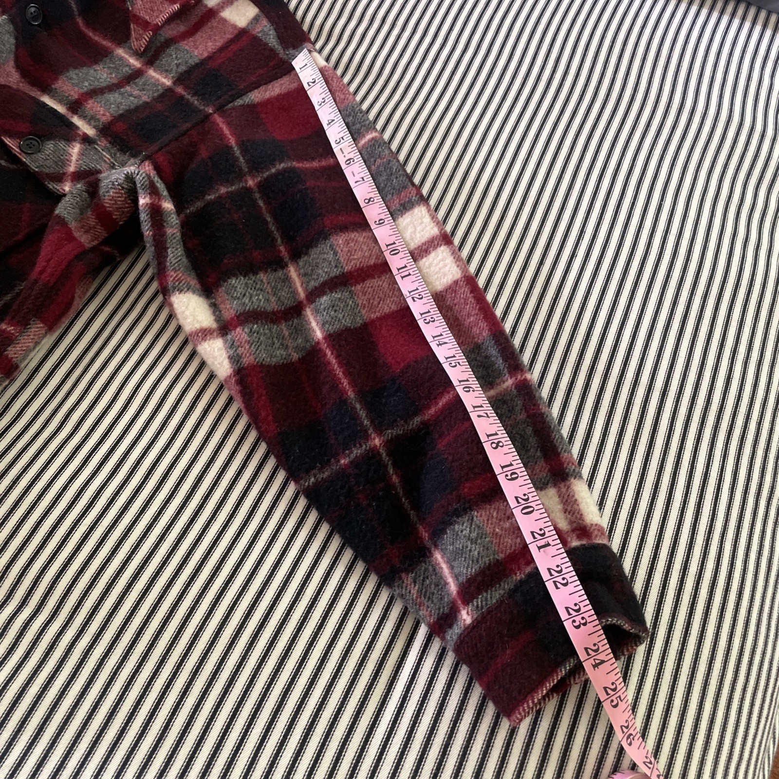 Vintage Woolric Jacket Men 46 Medium Red Plaid Shacket Button Up Cruiser Wool