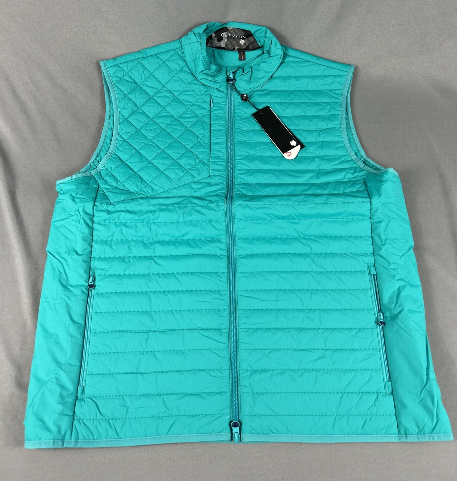 Greyson Golf Vest Yukon Ultralight Waterproof XL Rabbit Foot Green MSRP $225