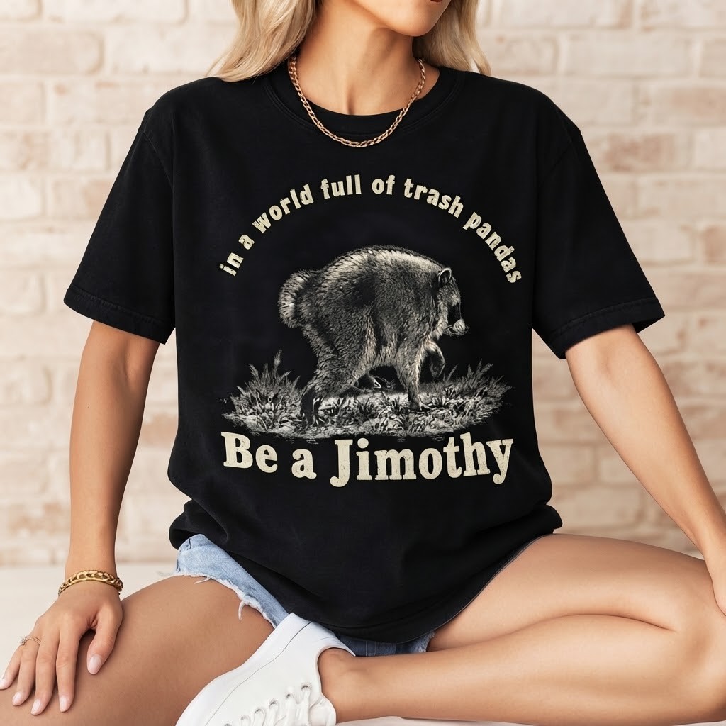 Be A Jimothy Raccoon Shirt, In A World Full Of Trash Pandas T-Shirt, Vintage Com