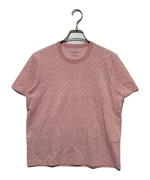 Coach Women’s Pink Cotton All Over Signature T-Shirt XS