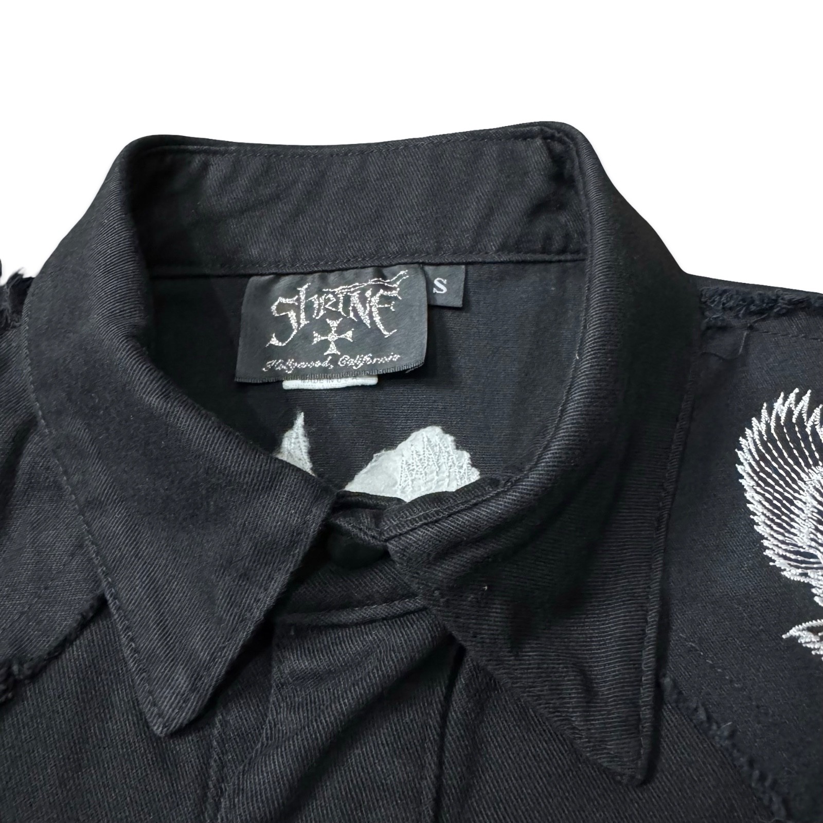 SHRINE GOTHIC EAGLES BLACK COWBOY WORKER MOTORCYCLE BIKER SLEEVELESS VEST SHIRT
