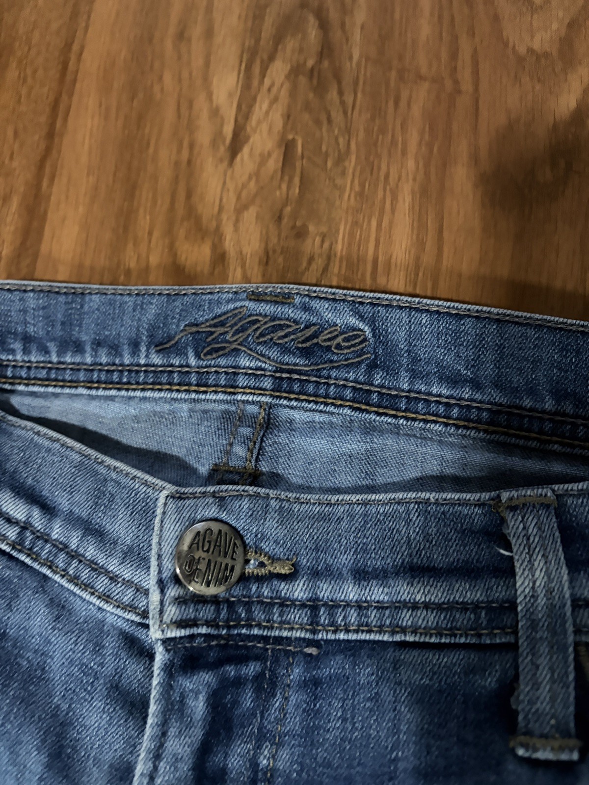 Agave Denim Men’s 36×34 Waterman Relaxed Straight Jeans Dark Blue Made in USA