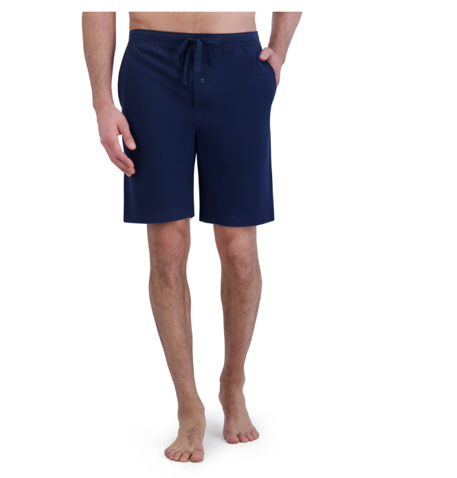 Hanes Originals Men’s Soft Cotton French Terry Knit Sleep Shorts, 2-Pack – 2XL