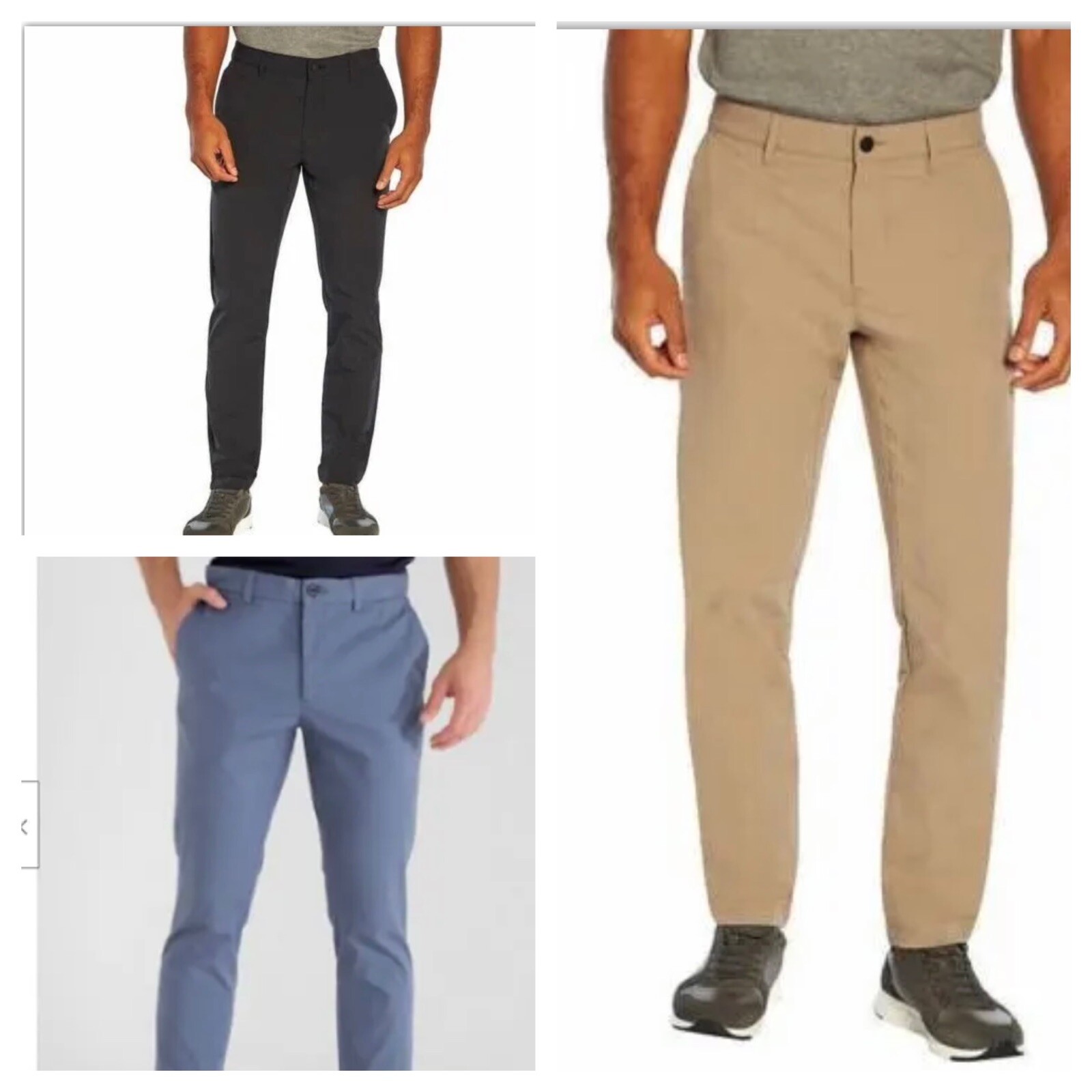 Banana Republic Men’s Flat Front Pant Slim Fit Stretch Fabric Wicking VARIETY