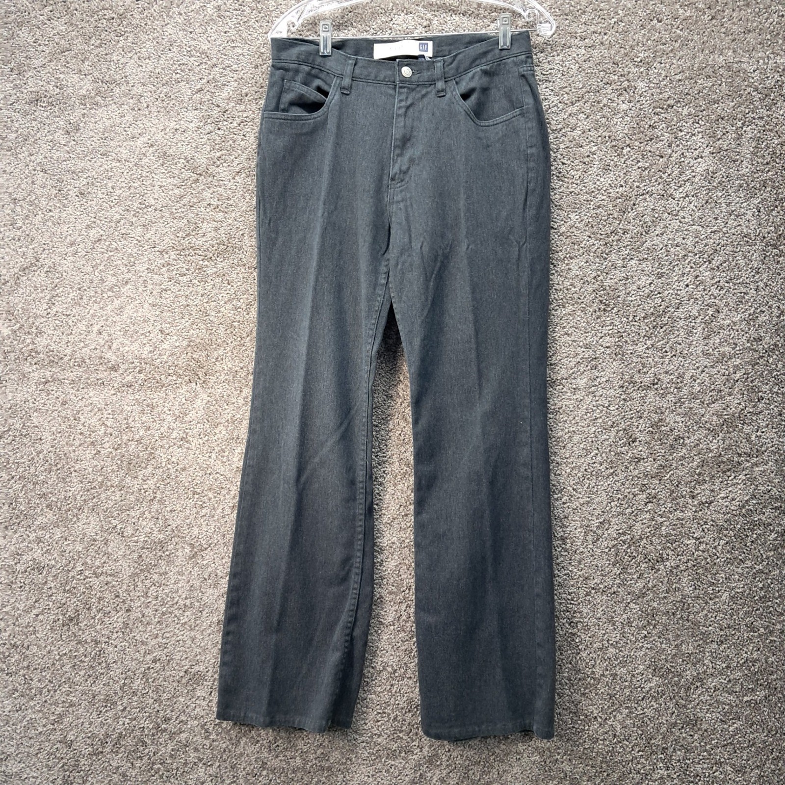 Gap Factory Store Mens Flare Stretch Pants Charcoal Gray Size 8 30×30 RN 54023