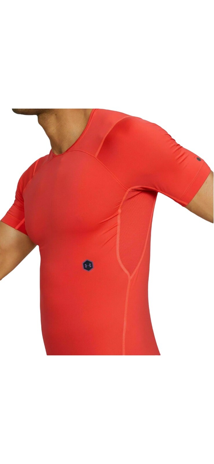Under Armour 1327644 646 Men’s Martian Red Rush Compression S/Sleeve Shirt 2XL