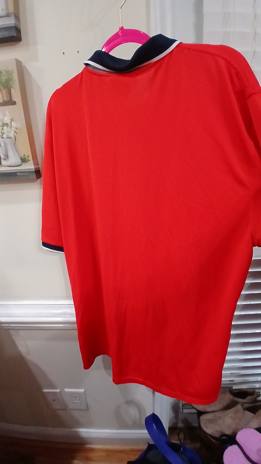 Psycho Bunny Men’s Red/Navy Solid Short Sleeve Spread Collar Logo Polo 9