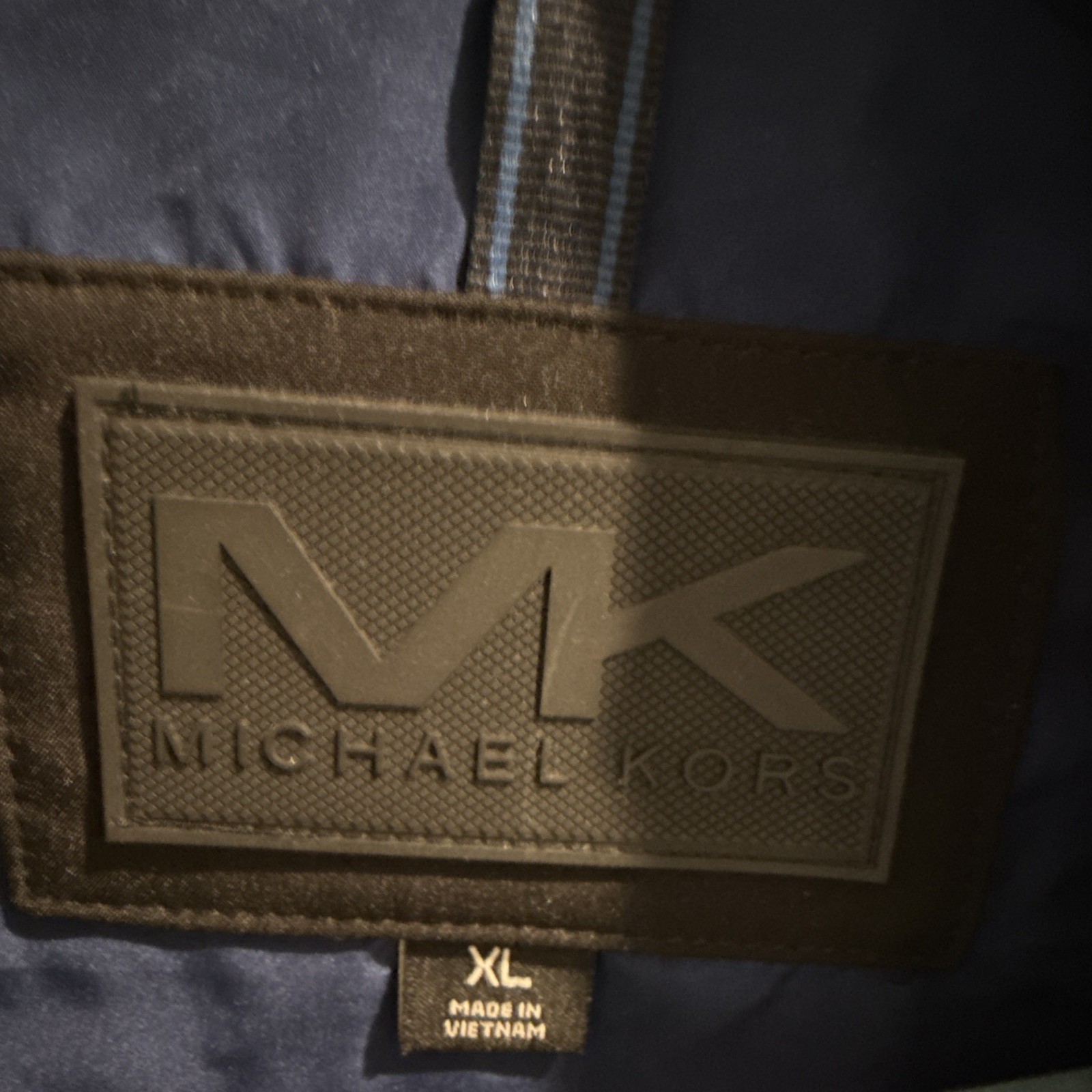 Michael Kors Men’s Full Zip Short Jacket Black XL Stand-Up Collar