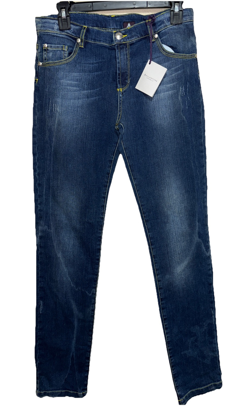Ballantyne Women Jeans Denim Pants Blue Dark Wash Straight NEW