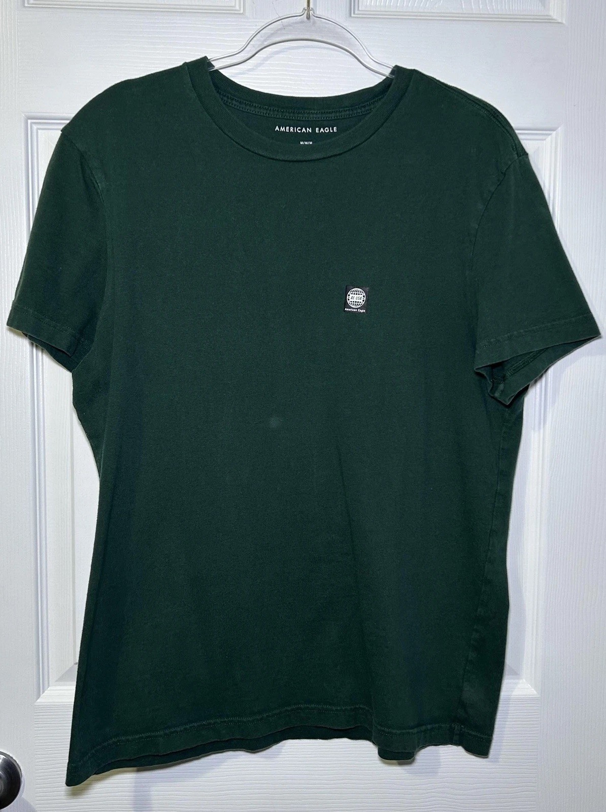 American Eagle Outfitters Shirt Men’s Medium Green AE USA Globe Graphic Tee
