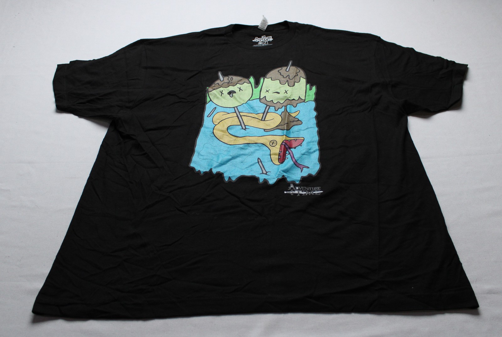 Adventure Time Unisex Adult’s Marceline Snake & Dessert T-Shirt WR4 Black US:3XL
