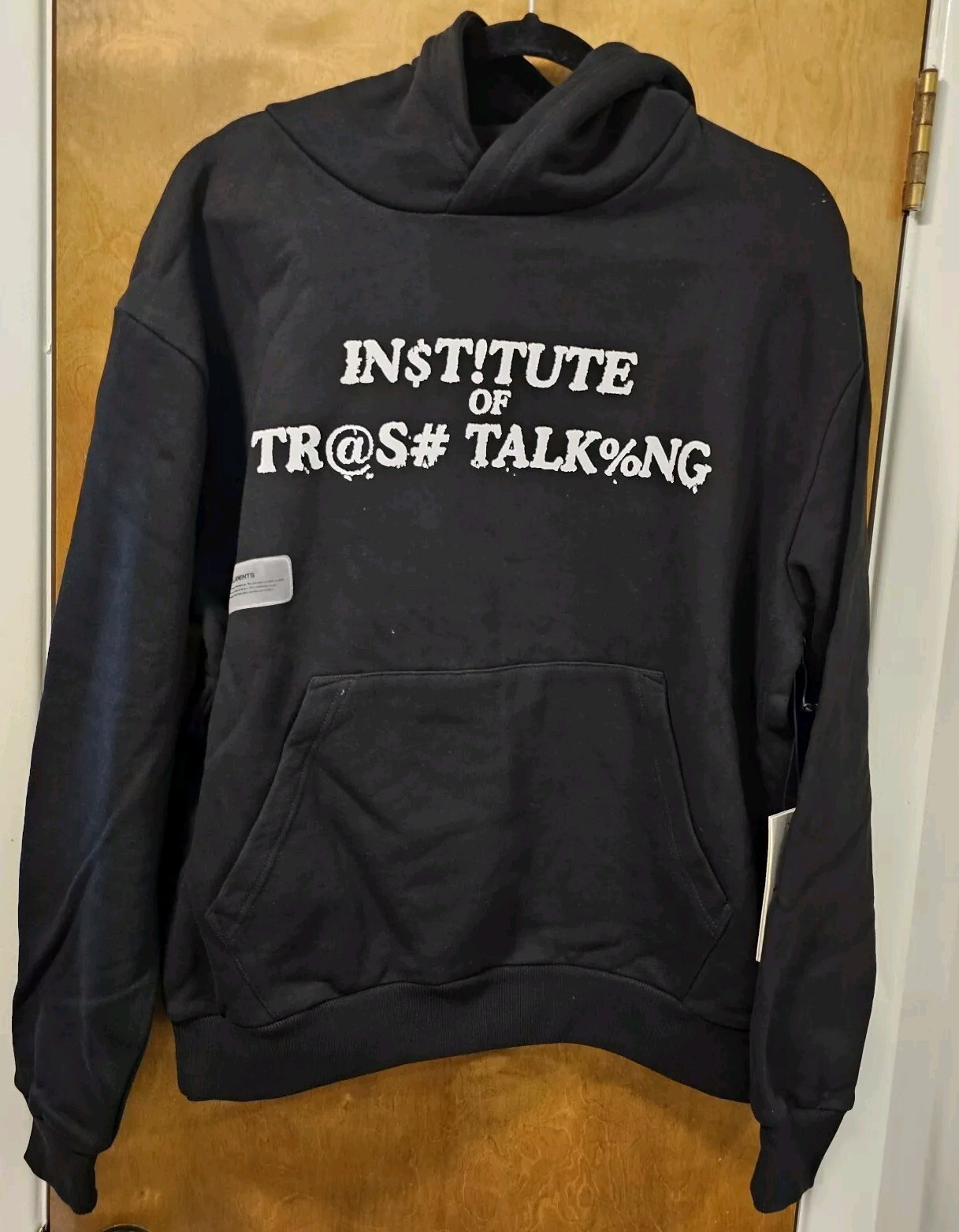 Students Golf Men’s Institute Pullover Hoodie Long Sleeve Black Size Med Nwt