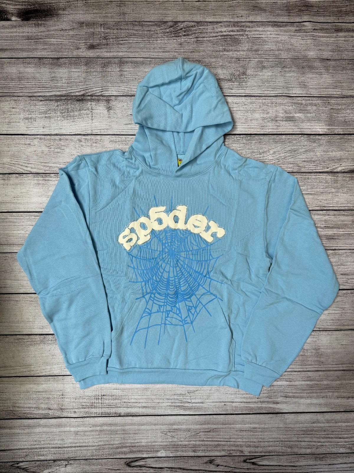 *BRAND NEW* Spider Worldwide Sky Blue Web Hoodie – Ready To Ship🚚💨 (Size XXL)