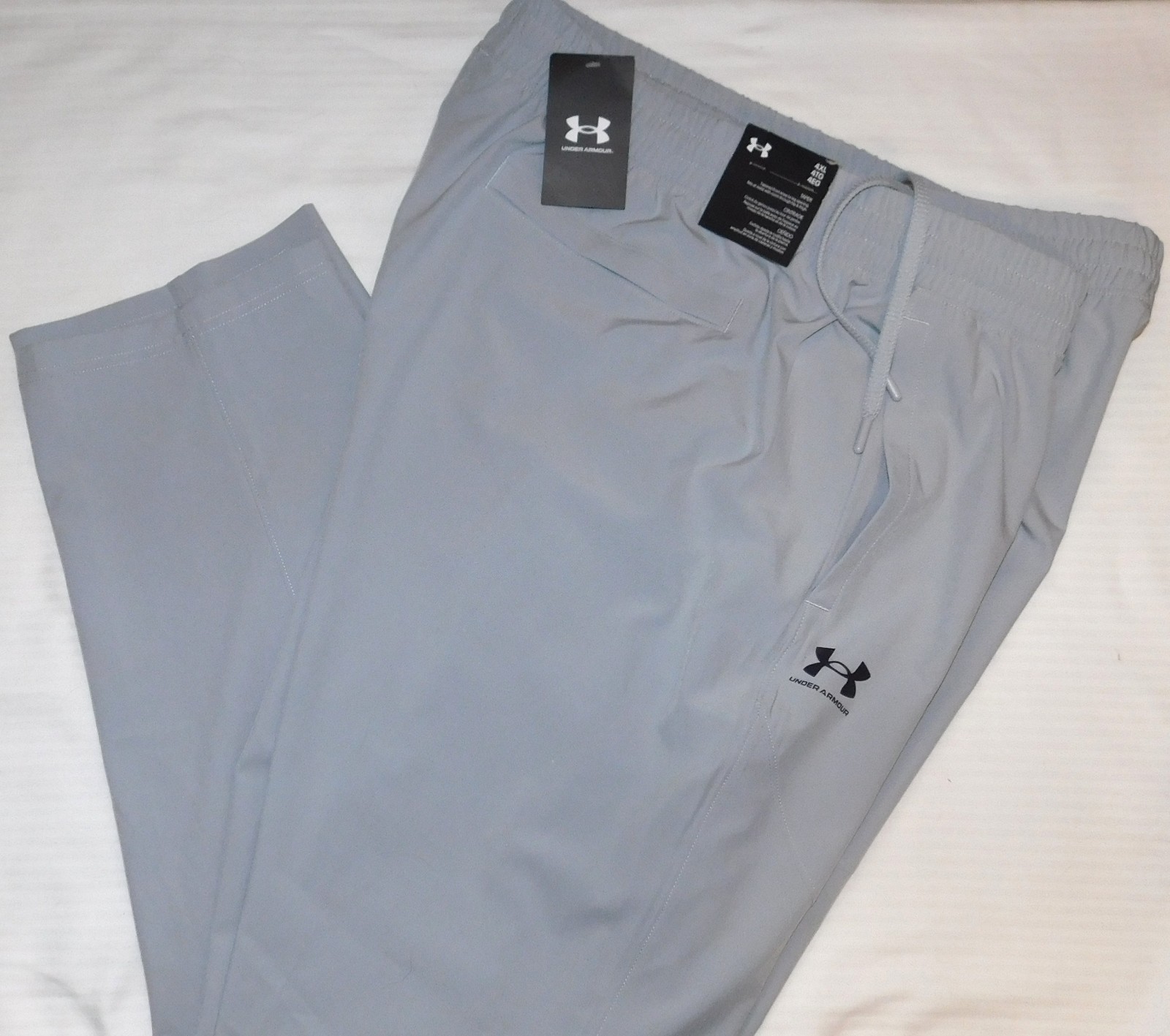 UNDER ARMOUR Vibe Woven Athletic Pants Loose Fit Tapered Leg Big & Tall Mod Gray