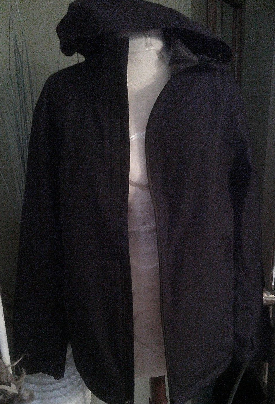 Swiss Tech Rainshell Jacket Waterproof Windproof Rain Coat Black hooded sszM