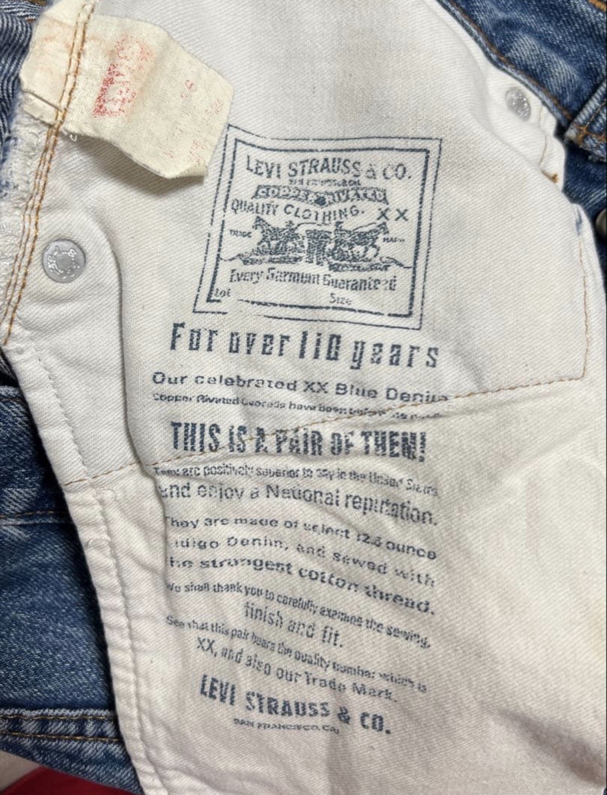 Levi’s 501XX Vintage 1966 Era Big E Selvedge Valencia USA W33 L30 Indigo