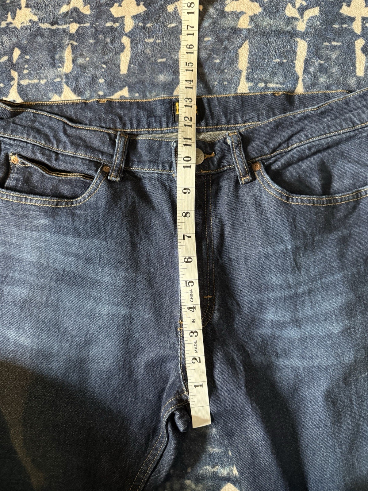 Lee Men’s Dark Wash Stretch Denim Straight Jeans, Cotton/Spandex 5-Pocket