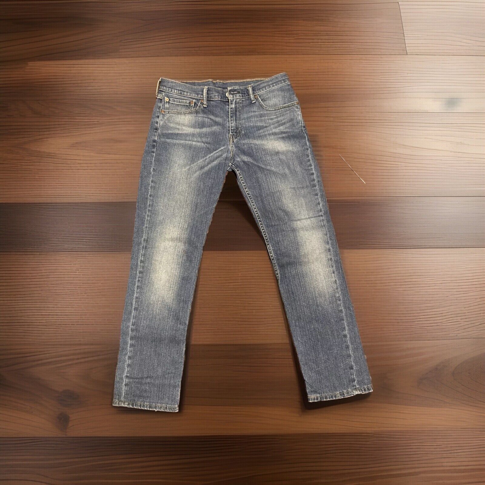 Levi’s 511 Men’s Slim Fit Stretch Sits Below Waist Jeans, Blue, 32×29 (HEMMED)