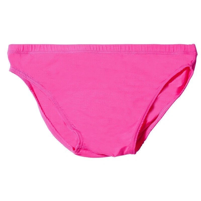 ADANNU Men’s Summer Thin Sexy Modal Briefs Low Waist Solid Rose Pink XXL 33-35