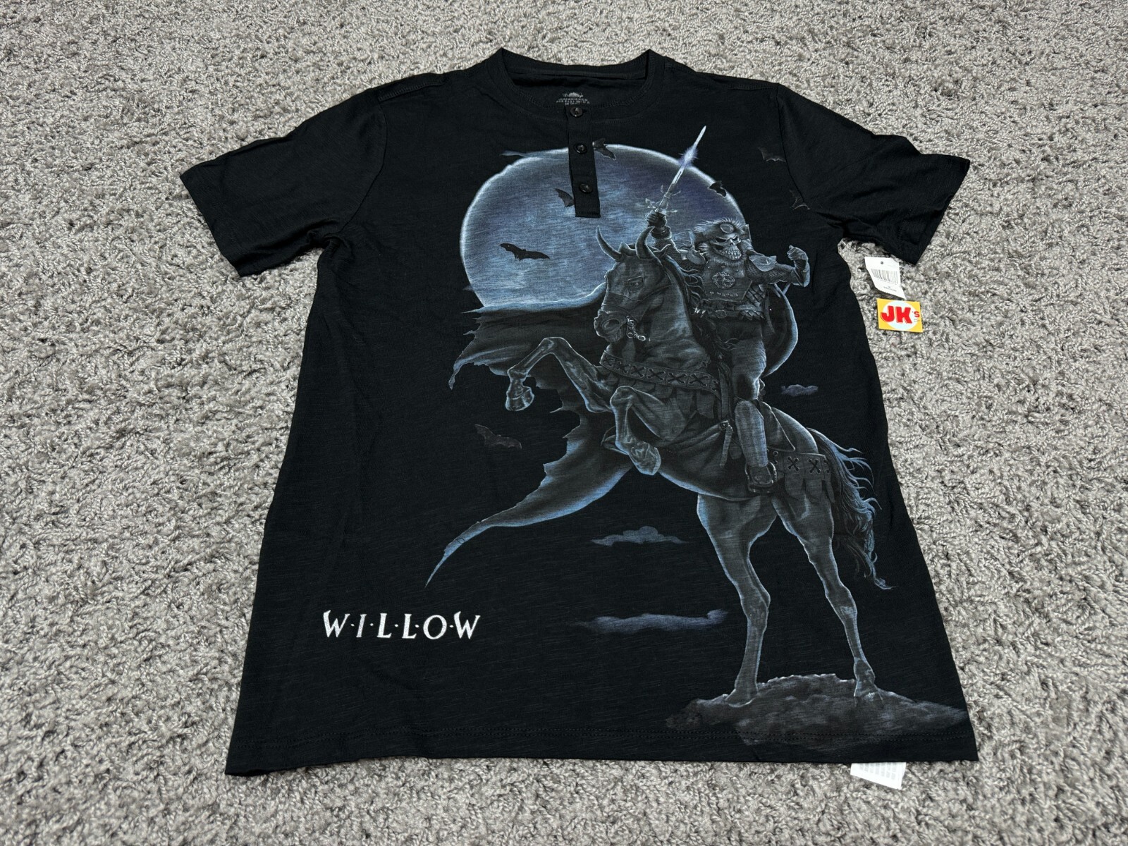 NEW Disney Parks Shirt Adult Medium Black Blue Willow D23 General Kael Horse