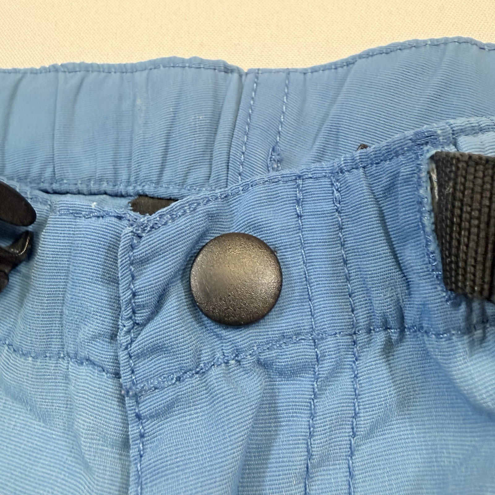 KAVU Shorts Deep Eddy Mens Large Blue Nylon Belted 9.5” Hiking Climbing GUC
